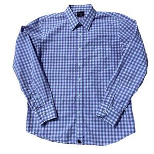 UNTUCKit‎ Slim Fit Shirt Mens Large Purple Gingham Button Up